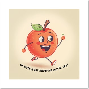 An apple a day keeps the doctor away Posters and Art